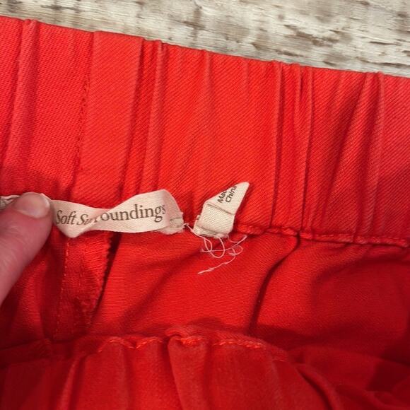 SOFT SURROUNDINGS Red Snap Up Metro Leggings Pull On Pant M - Picture 6 of 9